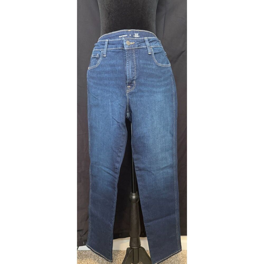 #171 - Old Navy Dark Blue High-Rise Slim Jeans Size 12 Women's